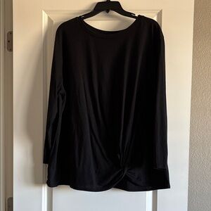 Caslon Black Long Sleeve Women's Blouse